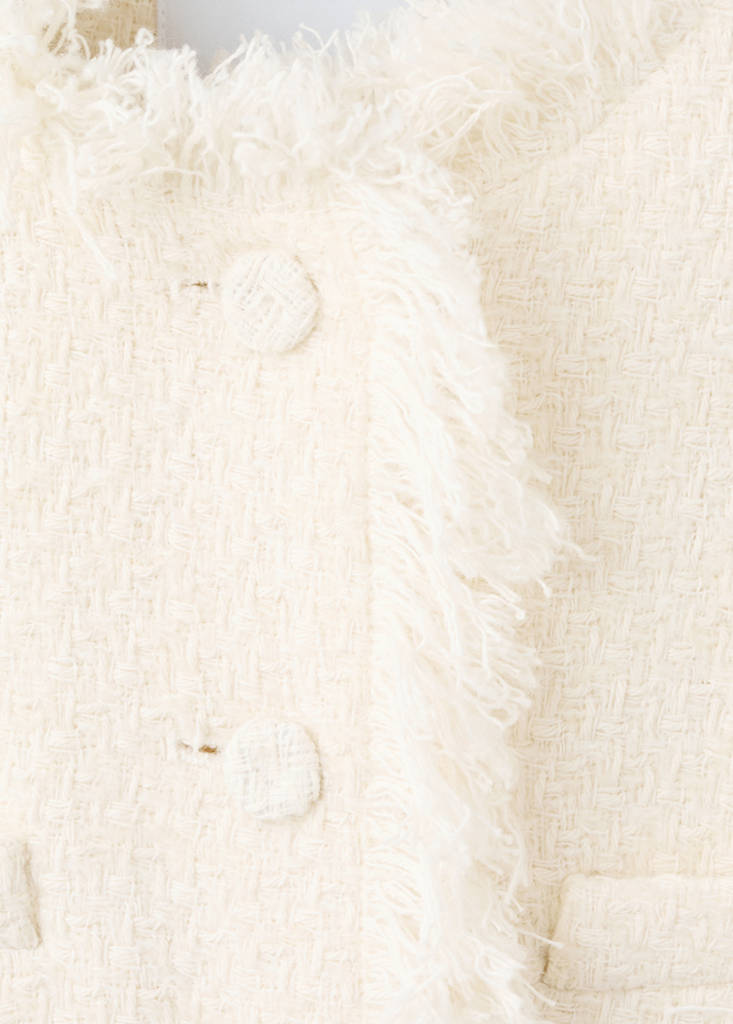 Giacca Tweed Bordi Sfilacciati