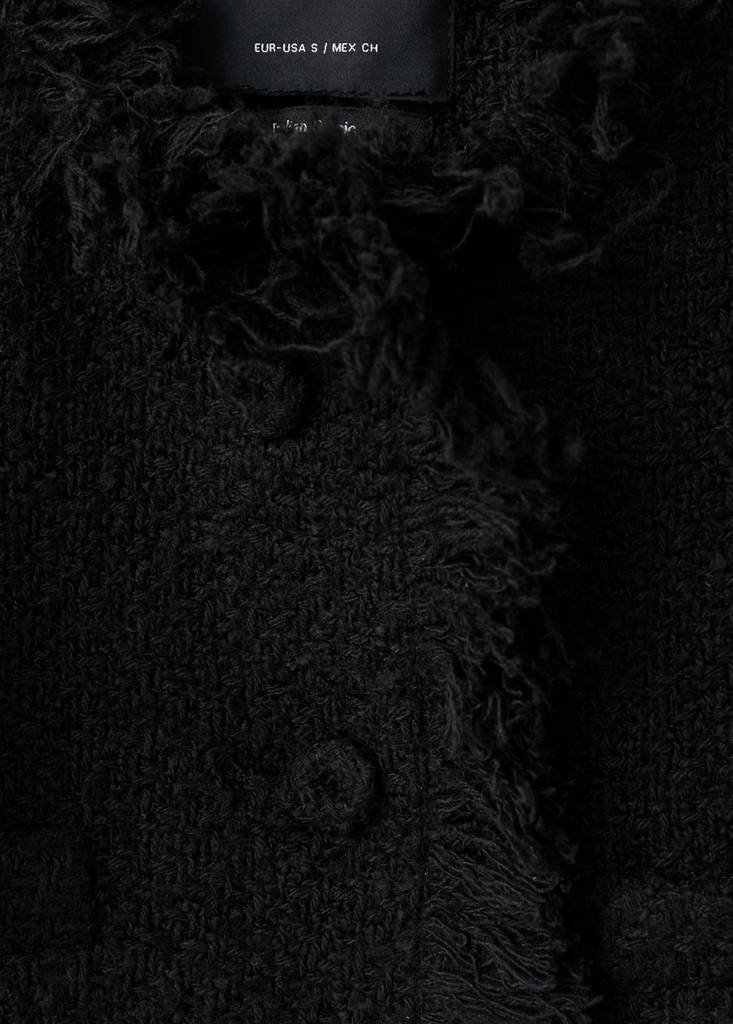 Veste Tweed Bords Effilochés