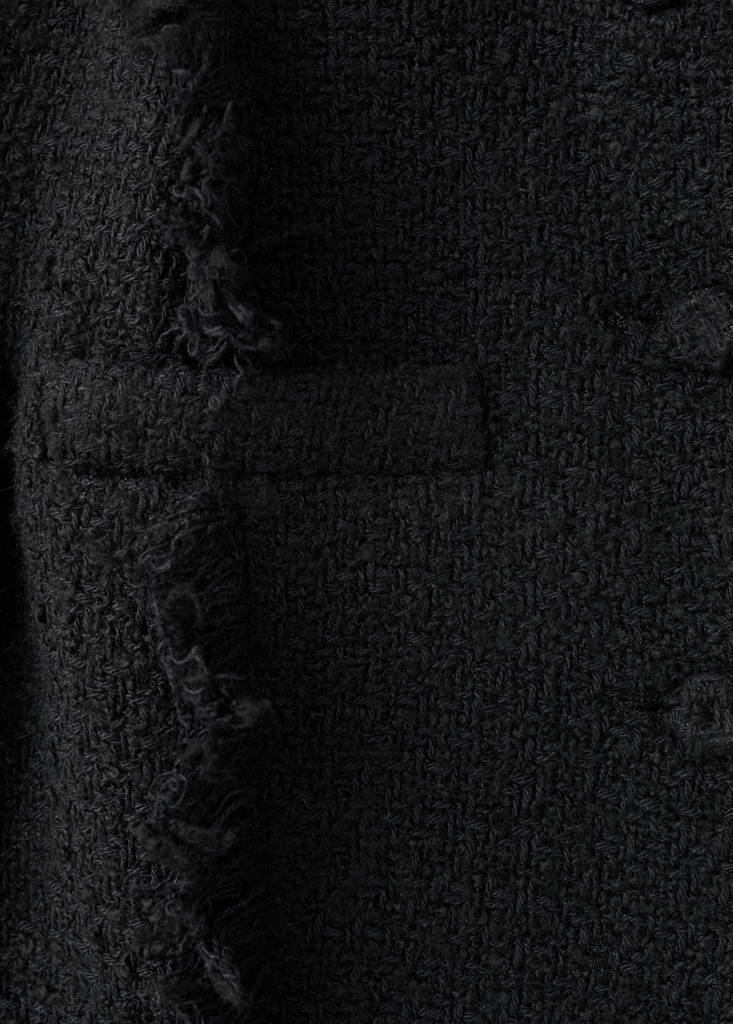 Veste Tweed Bords Effilochés