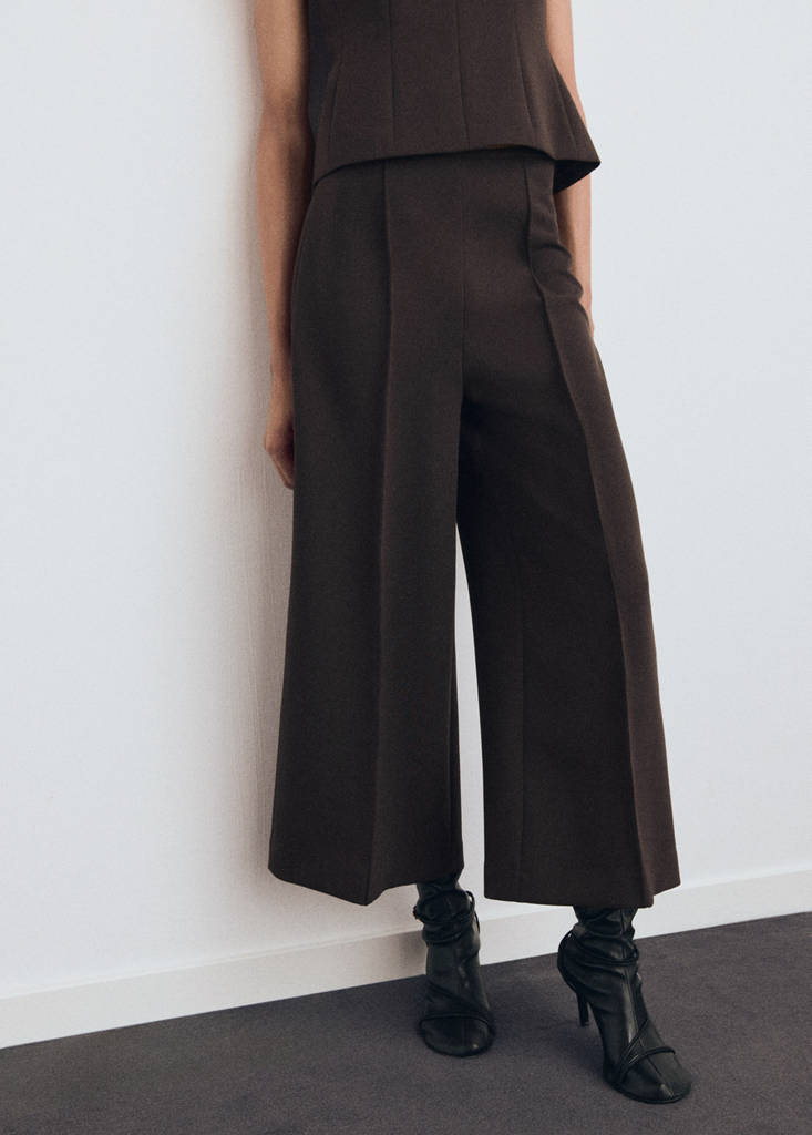Pantalon Style Jupe-Culotte Crop
