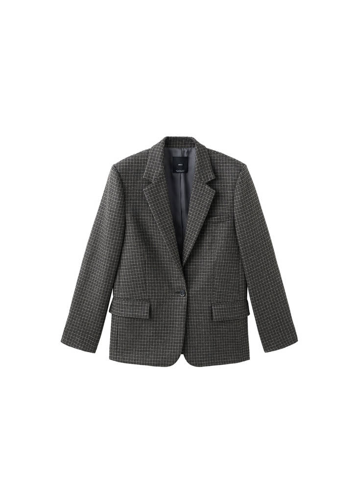 Blazer En Laine À Carreaux