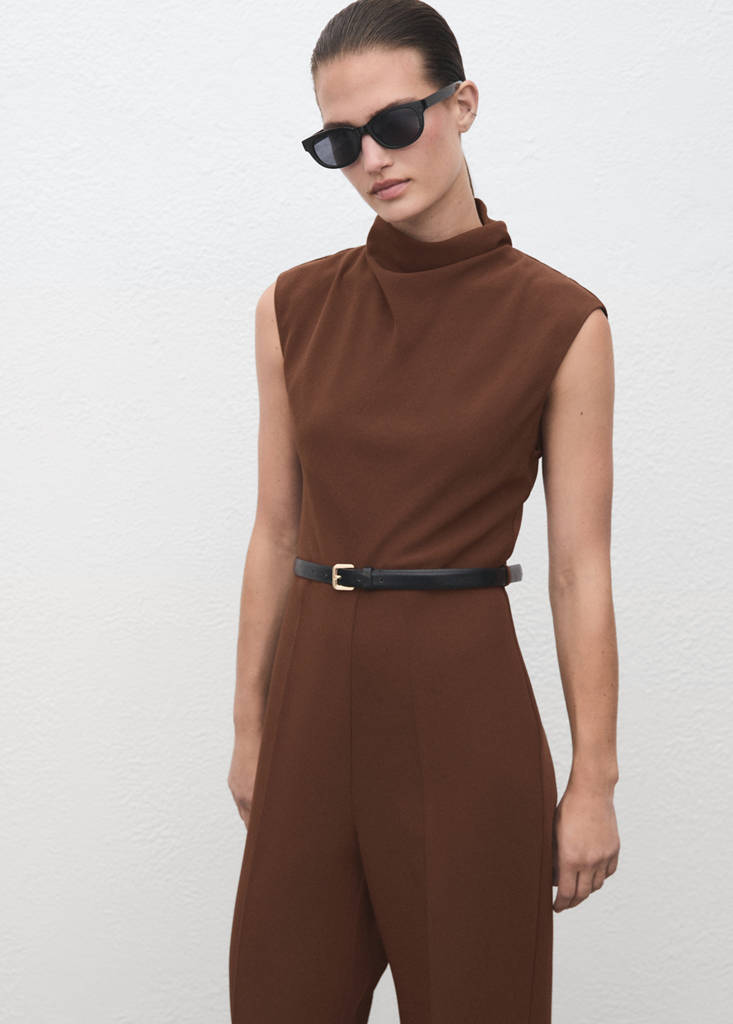 Combinaison Col Drapé Ceinture