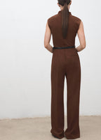 Combinaison Col Drapé Ceinture