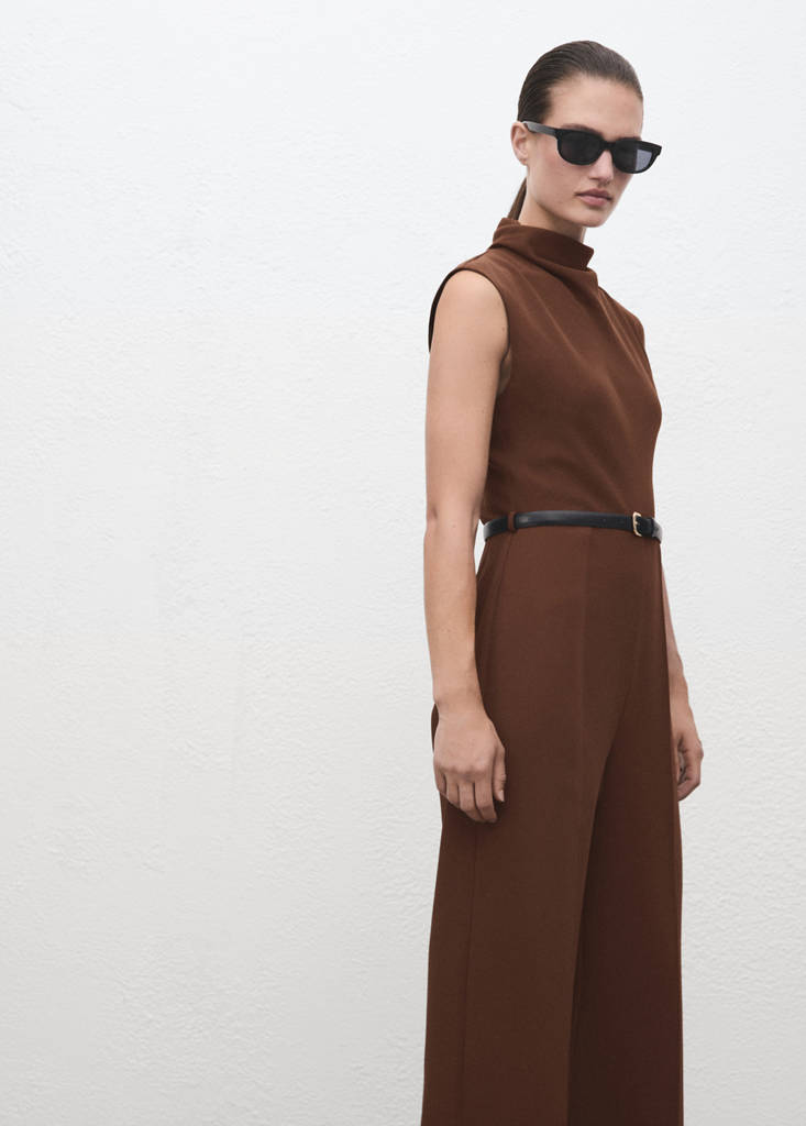 Combinaison Col Drapé Ceinture
