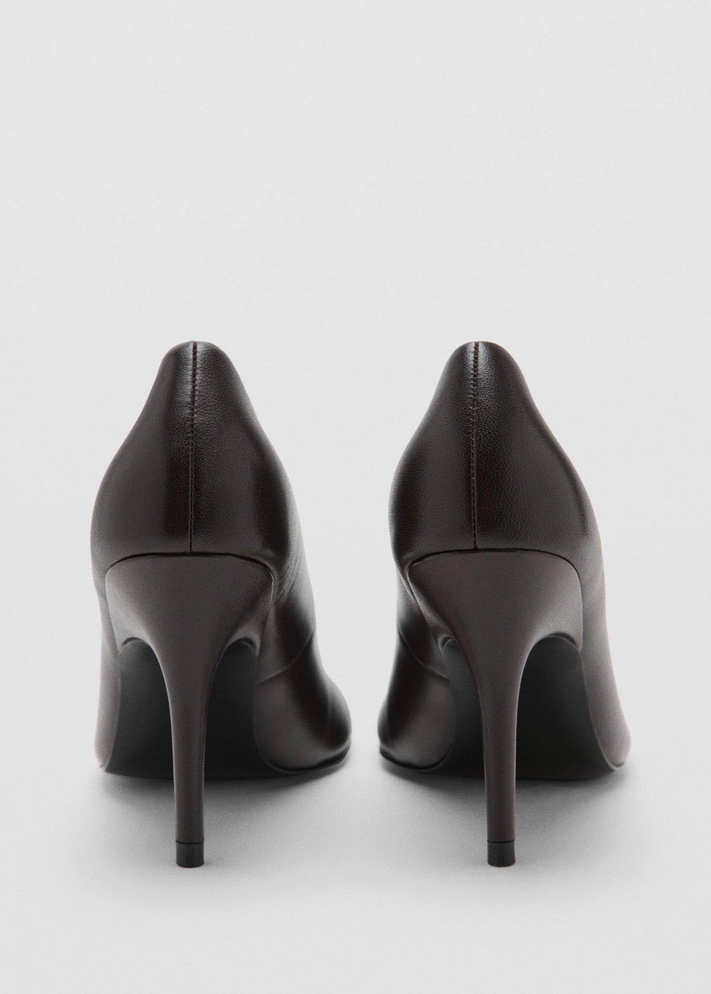 Chaussures À Talon En Cuir Bout Pointu