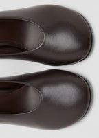 Chaussures À Talon En Cuir Bout Pointu