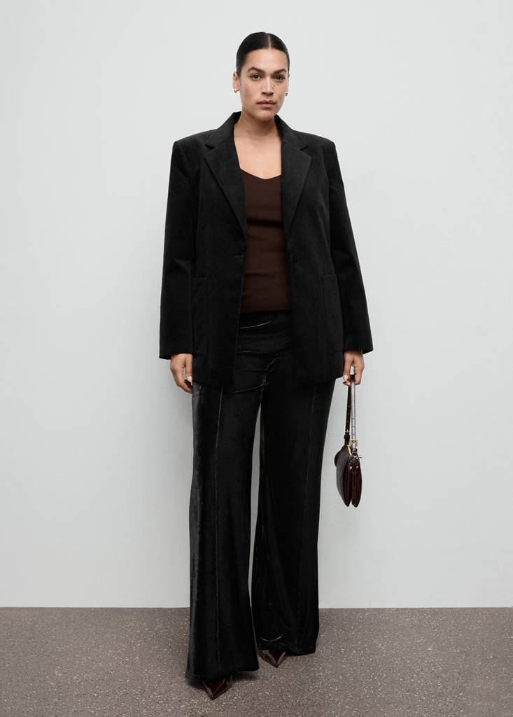 Blazer En Velveton À Poches