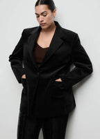 Blazer En Velveton À Poches