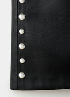 Pantalon Cuir Synthétique À Clous