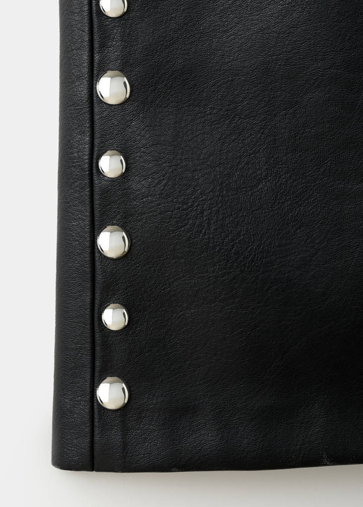 Pantalon Cuir Synthétique À Clous