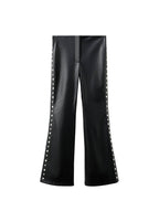 Pantalon Cuir Synthétique À Clous
