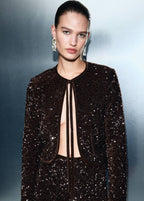 Veste En Velours Paillettes Et Ns_x0001_Ud