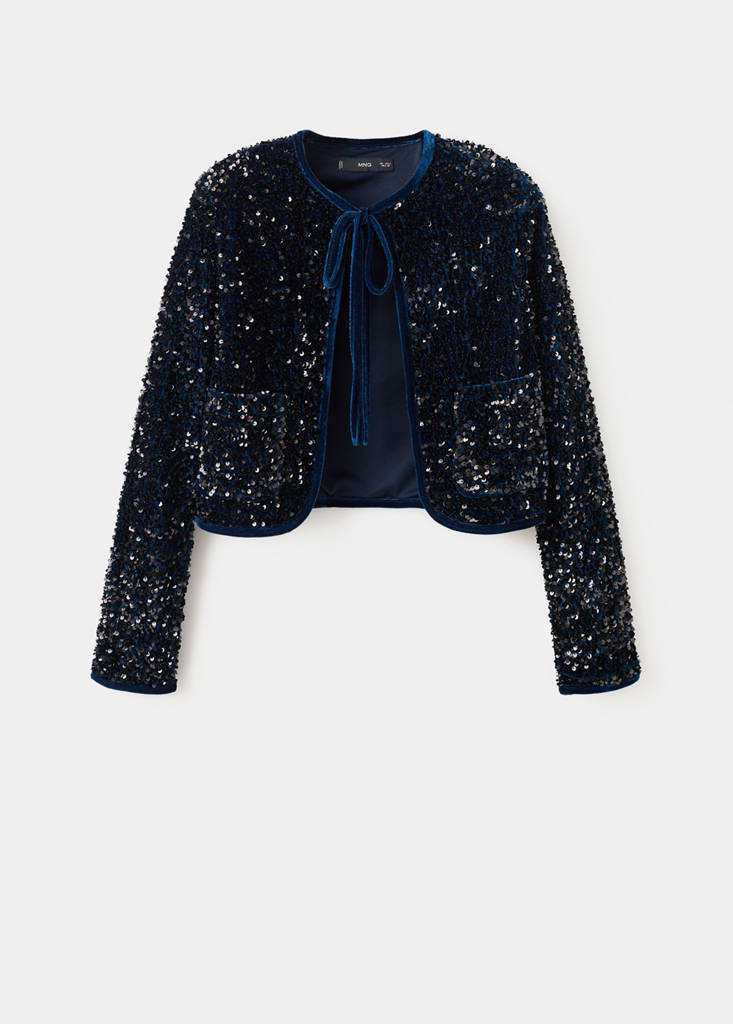 Veste En Velours Paillettes Et Ns_x0001_Ud