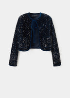 Veste En Velours Paillettes Et Ns_x0001_Ud