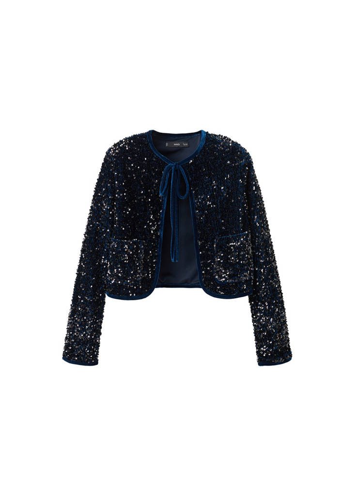 Veste En Velours Paillettes Et Ns_x0001_Ud