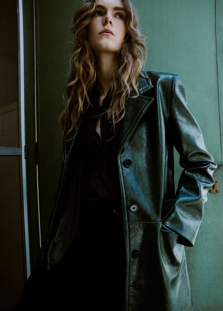 Manteau Long Cuir Synthétique