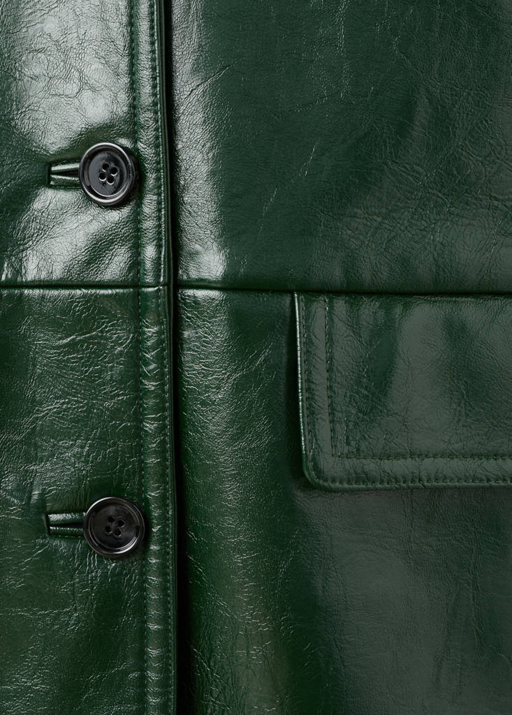 Manteau Long Cuir Synthétique