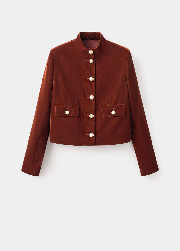 Veste Velours À Boutons