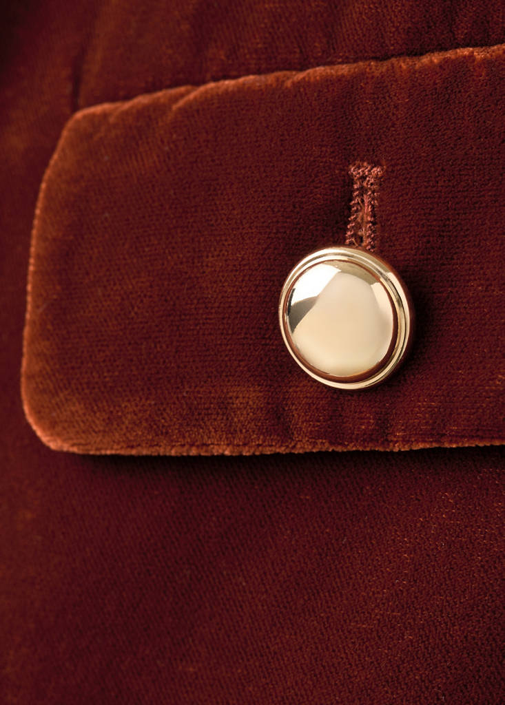 Veste Velours À Boutons