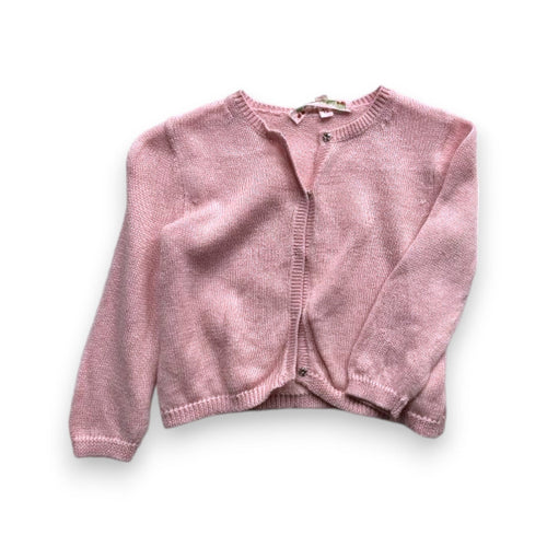 Bonpoint - Cardigan Rose En Cachemire - 12 Mois