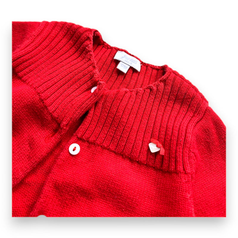 Jacadi - Cardigan Rouge - 12 Mois