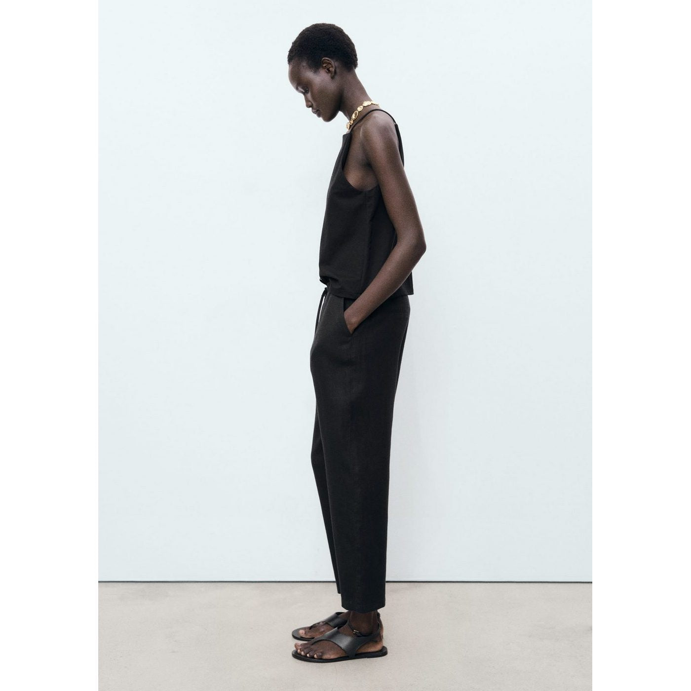 Pantalón Linen - Negro