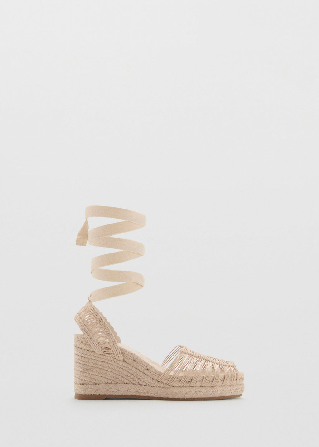 Chaussure À Talon Compensé En Jute À Brides