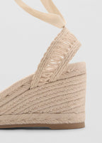 Chaussure À Talon Compensé En Jute À Brides