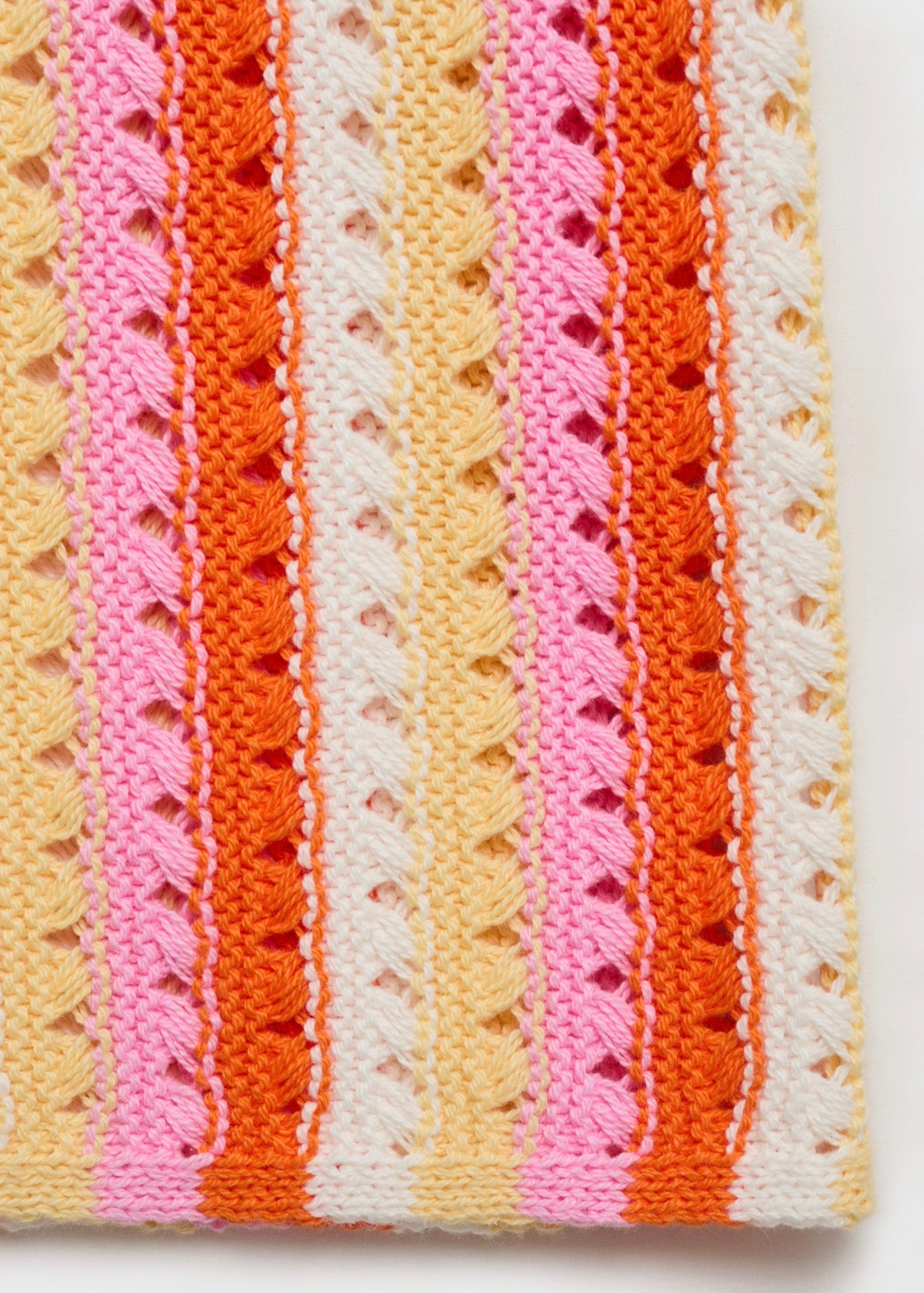 Jupe En Crochet À Rayures Bicolore