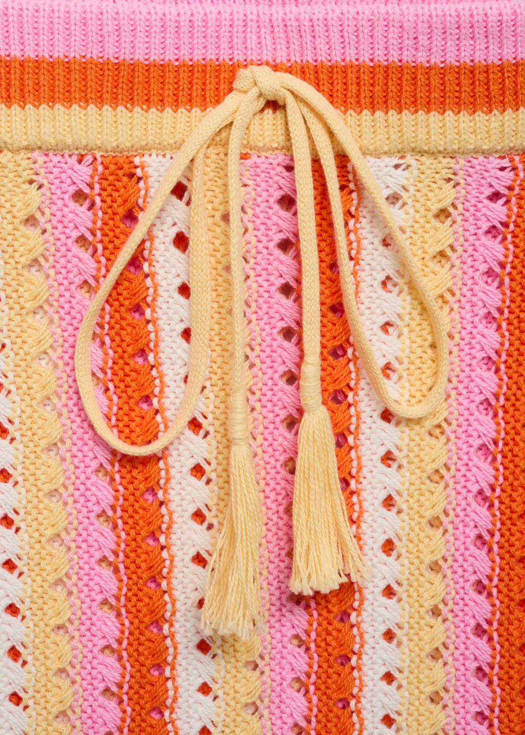 Jupe En Crochet À Rayures Bicolore