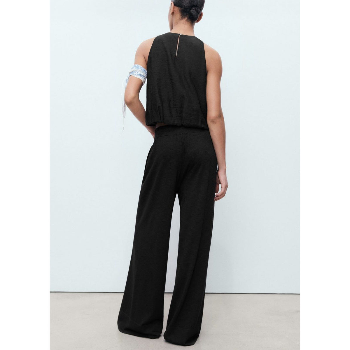 Pantalon Droit Maille Fine