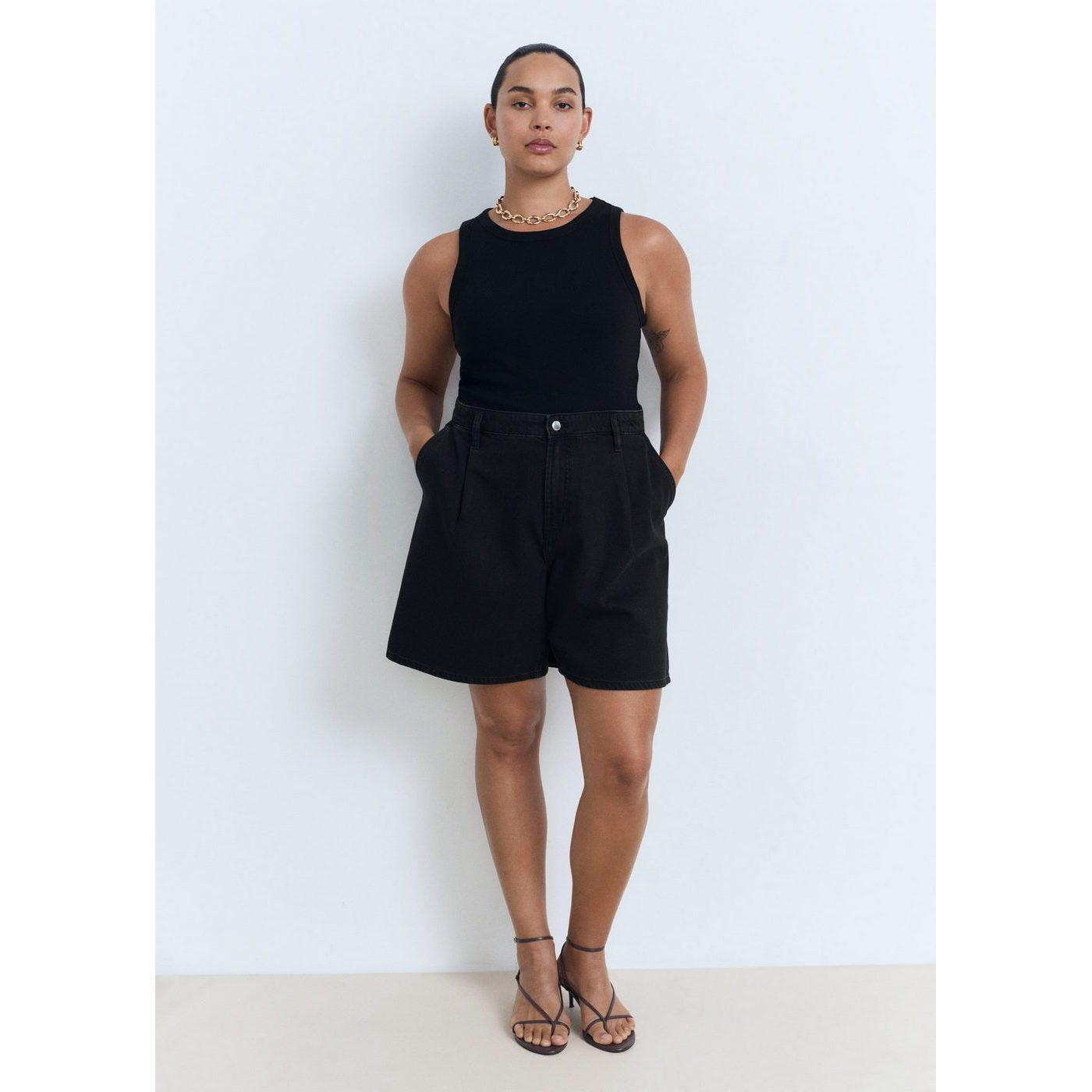 Bermuda Shorts Marina - Black Denim