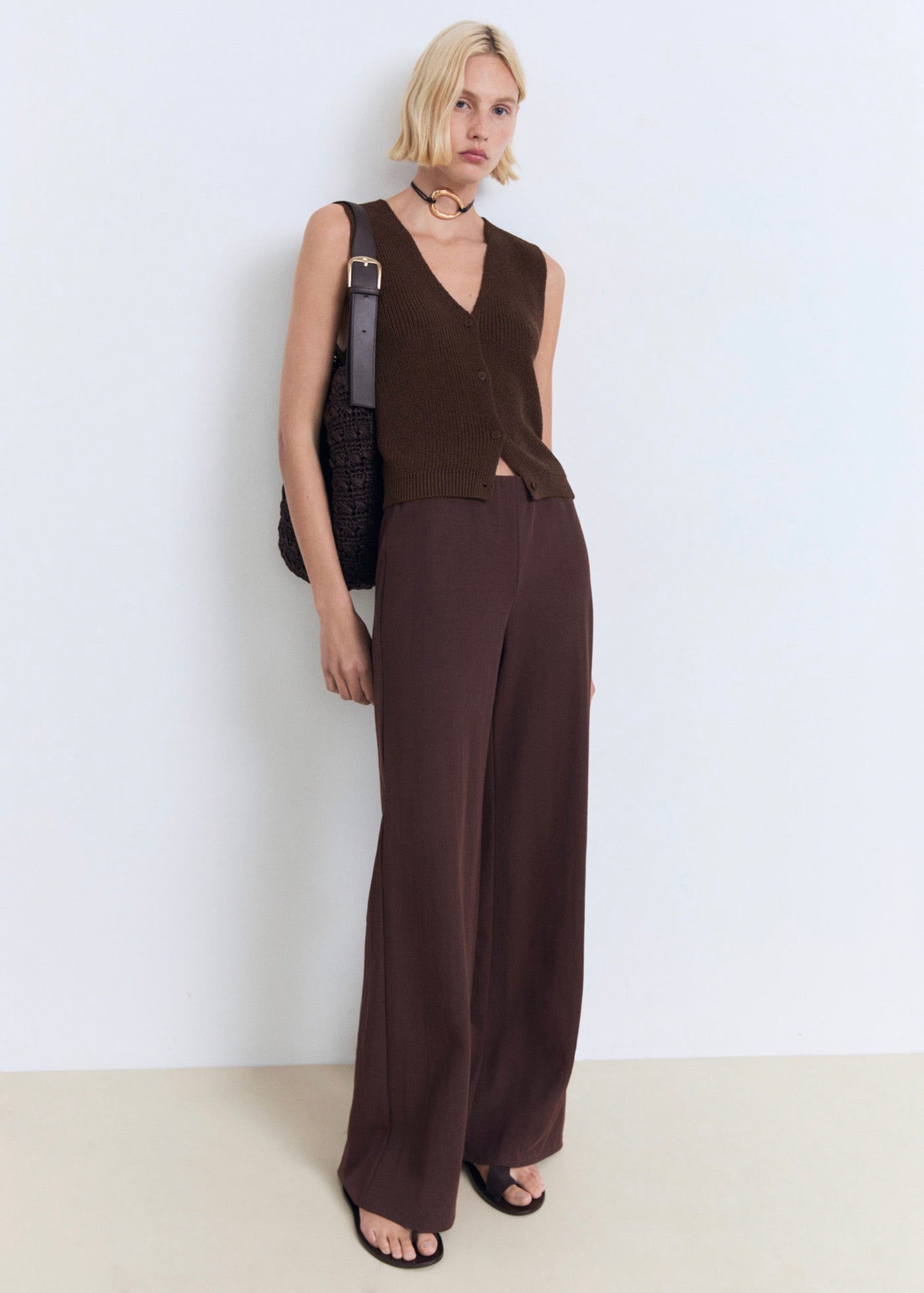 Gilet Maille Ajourée