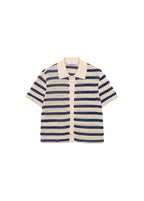 Cardigan Rayures Manches Courtes
