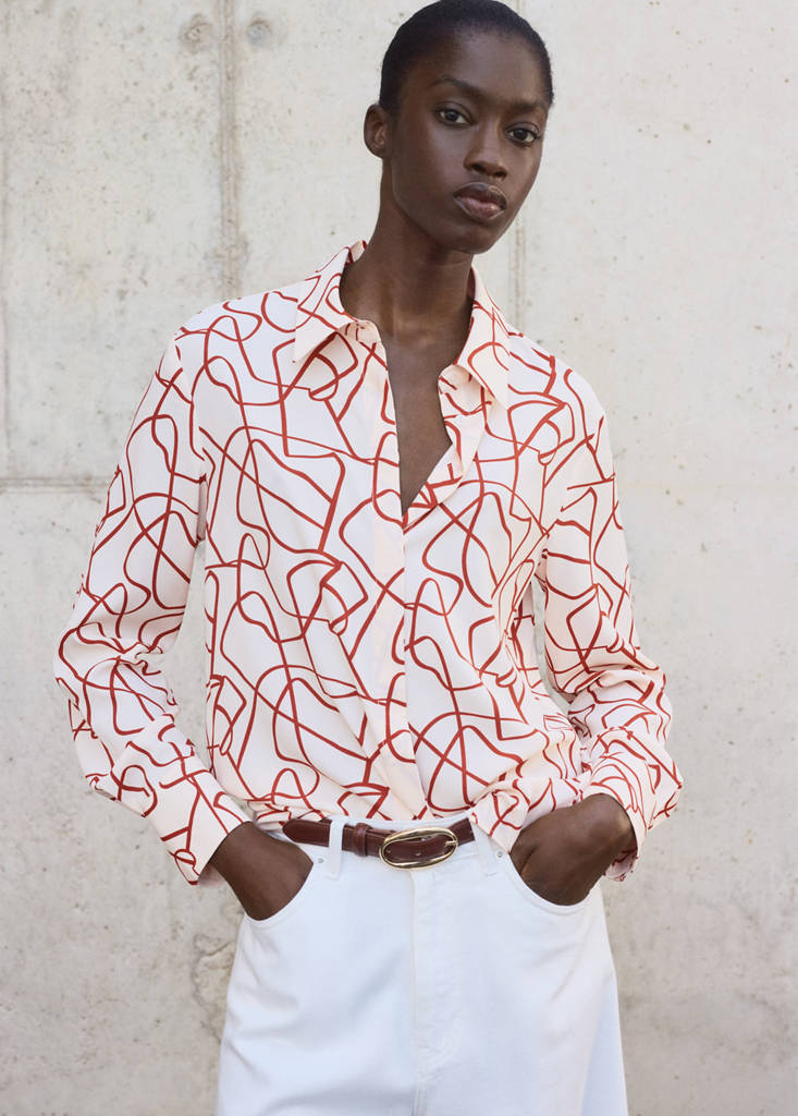 Chemise À Imprimé Abstrait