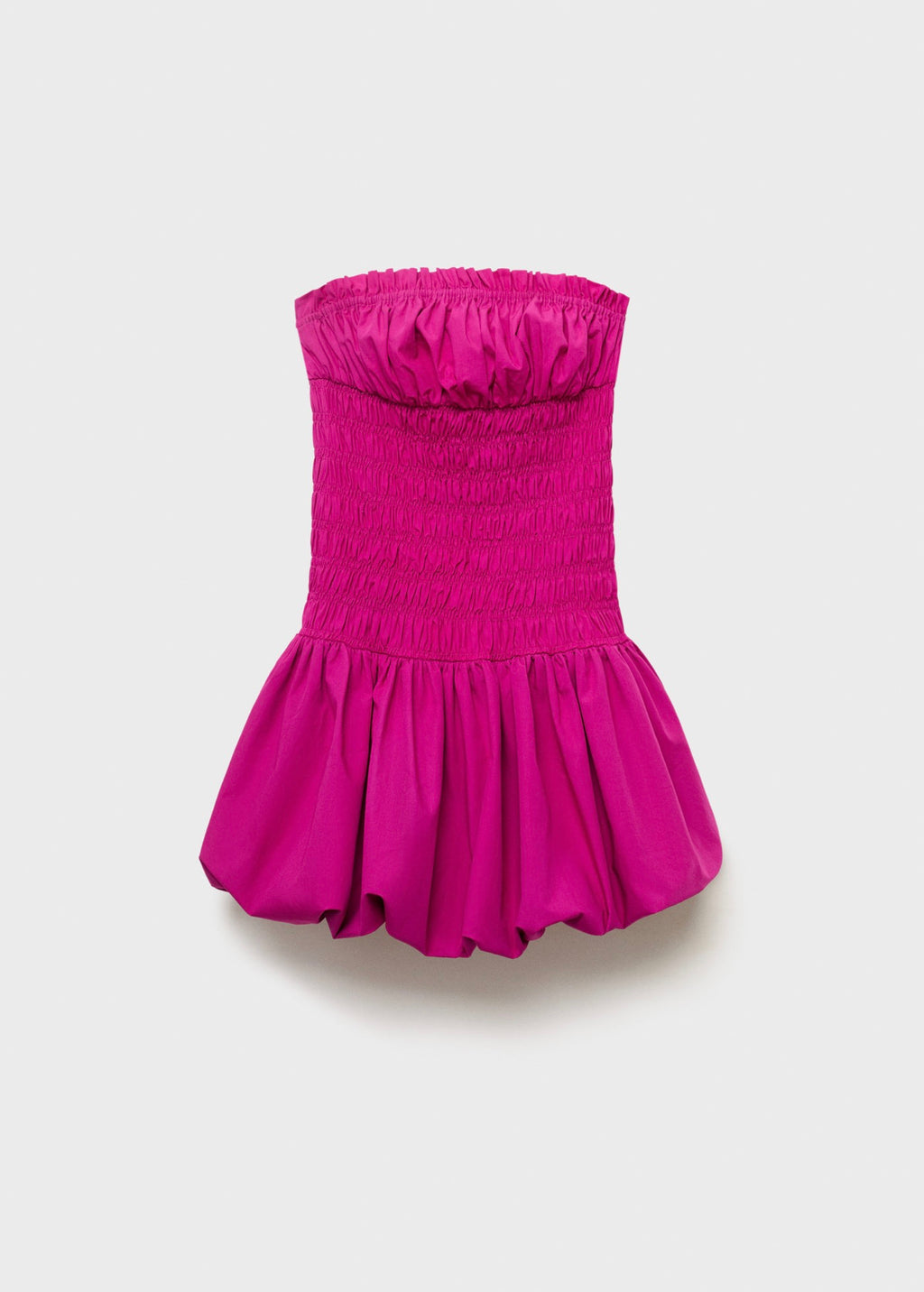 Robe Courte Froncée Ballon