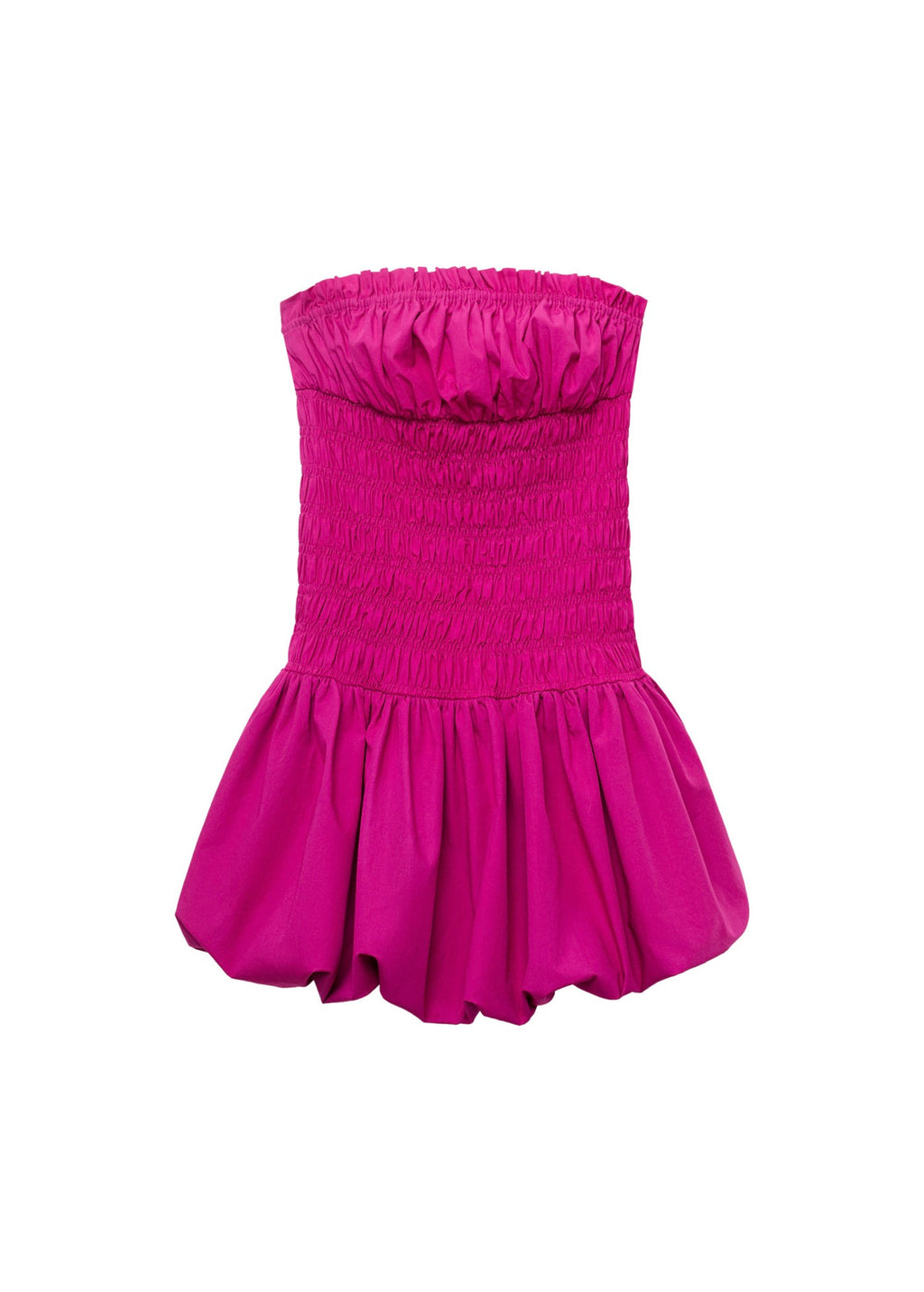 Robe Courte Froncée Ballon