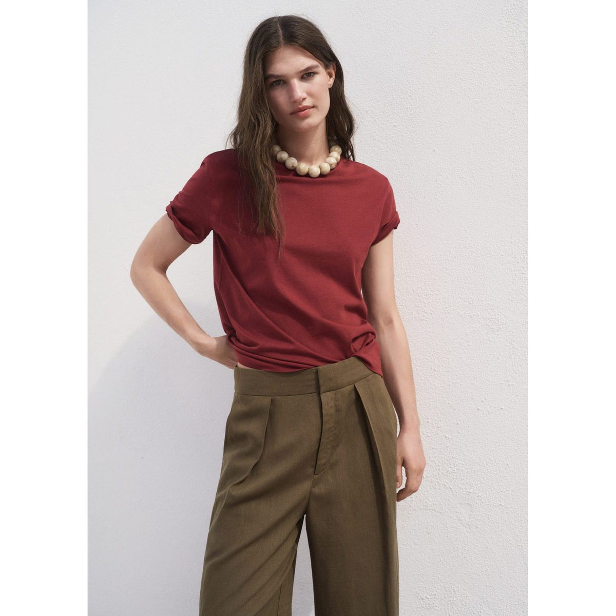 T-shirt in cotone a maniche corte