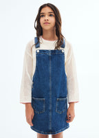 Vestido Camisero Paula1 Azul Marino - Niña