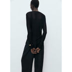 Cardigan Bow - Black