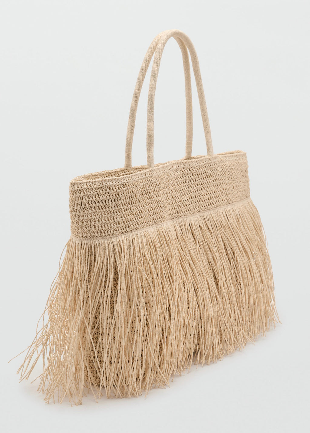 Sac Cabas Fibre Naturelle À Franges