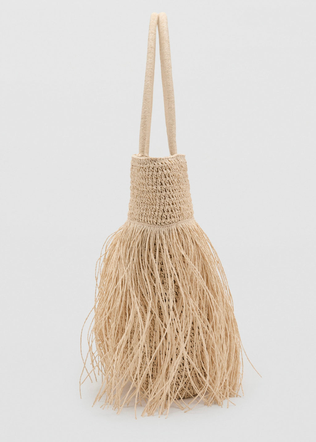 Sac Cabas Fibre Naturelle À Franges