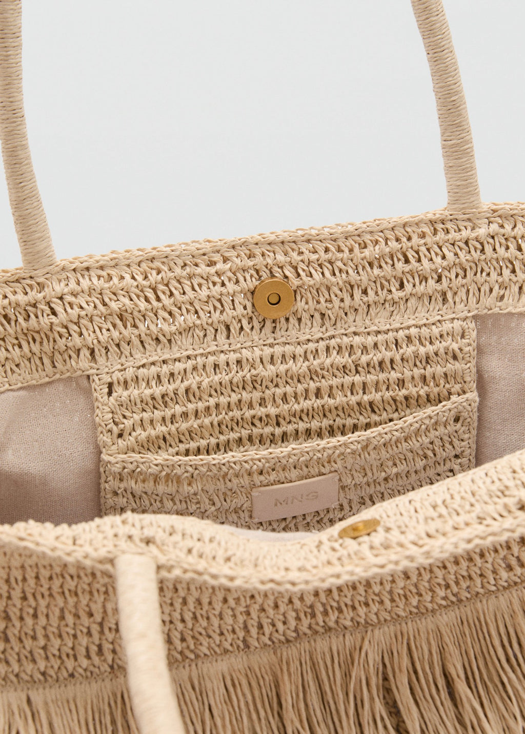 Sac Cabas Fibre Naturelle À Franges