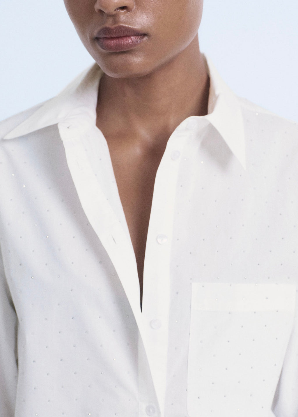 Chemise Crop Strass