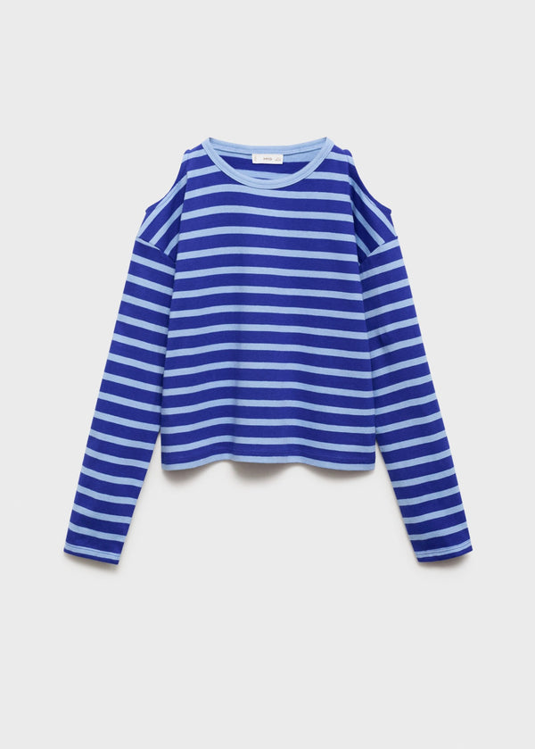 Camiseta Cutoutr Azul Eléctrico - Niña