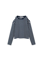 T-Shirt Cutoutr Bleu Marine - Fille