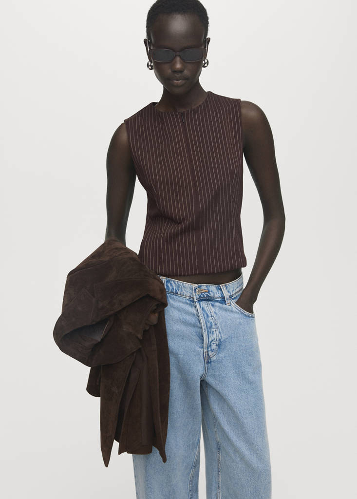 Top Cintré À Zip