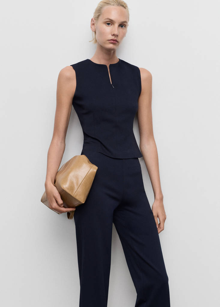 Pantalon Droit Taille Élastique