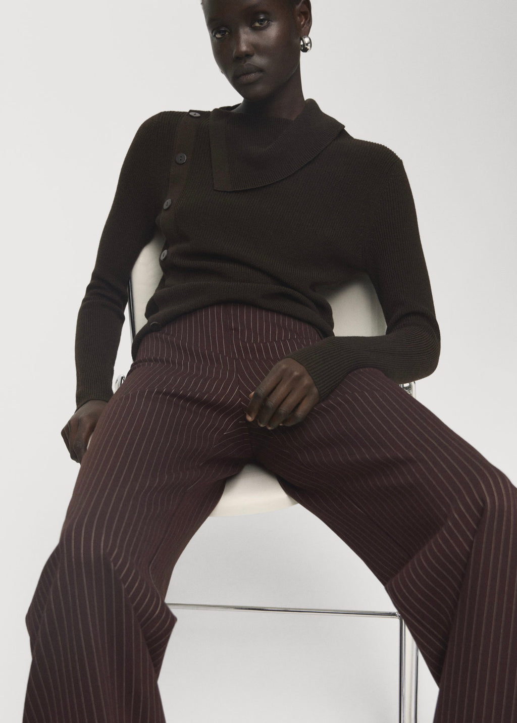 Pantalon Droit Taille Élastique