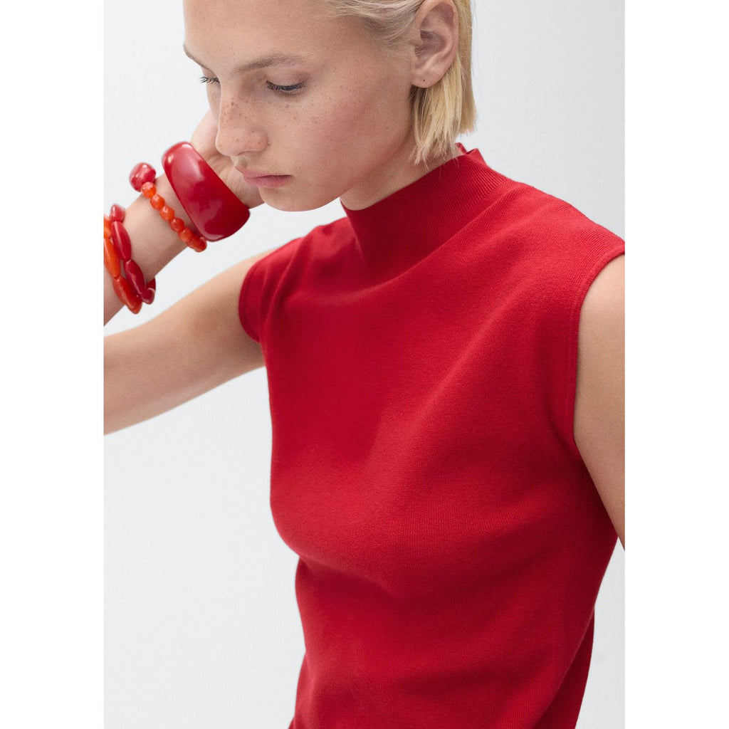Top con dobladillo - Rojo